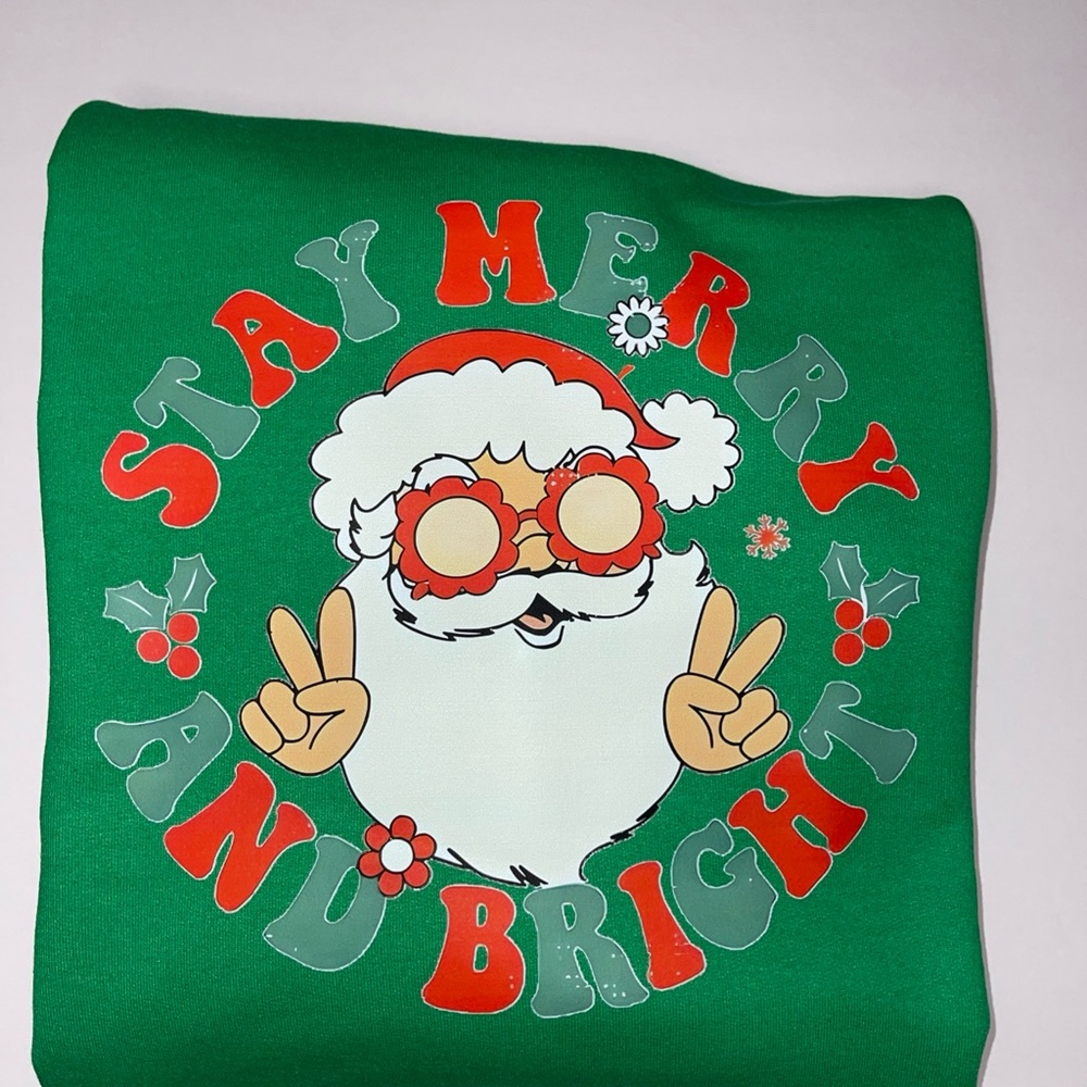 Green Christmas Sweatshirt New W/O Tag